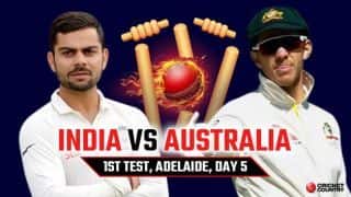 India vs Australia 2018, 1st Test, Day 5 Live Cricket Score and Updates: Ashwin gets Hazlewood, India win by 31 runs to create history at Adelaide